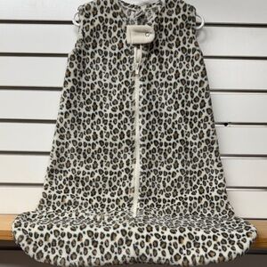 HB Leopard cheetah soft plush fleece‎ Print baby sleep sack size 6-12 months med